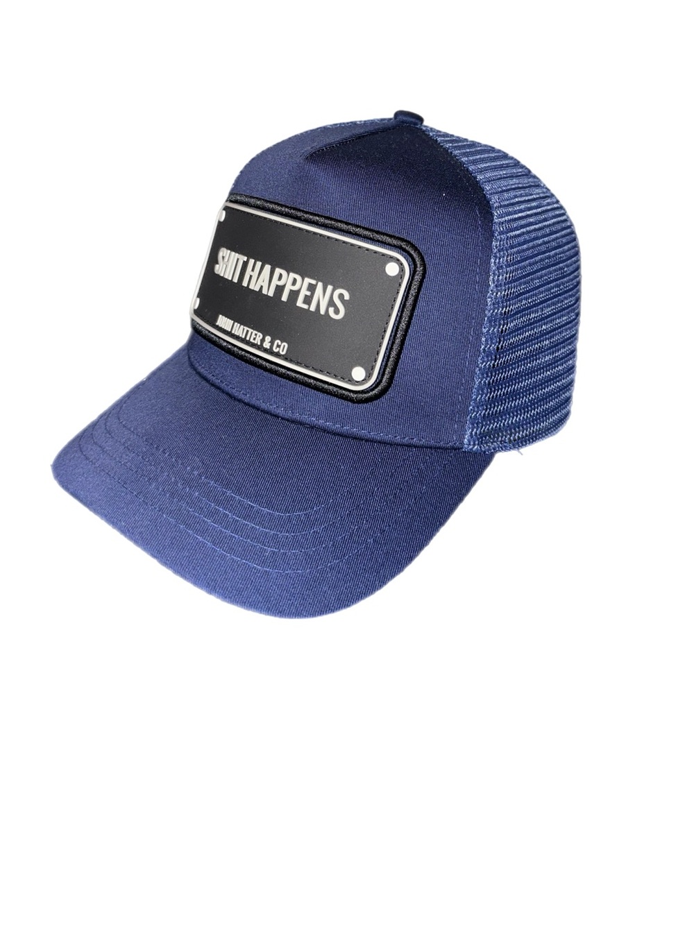 Navy 'Shit Happens' hat by John Hatter & Co.